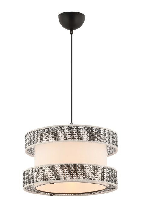 Opviq Lámpara de araña Halo Gris y Blanco